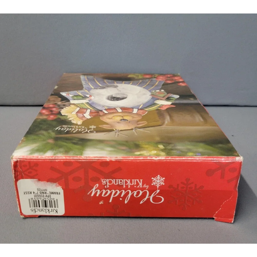Kirkland's Holiday Reindeer Resin Photo Frame Tabletop Christmas Decor with‎ Box